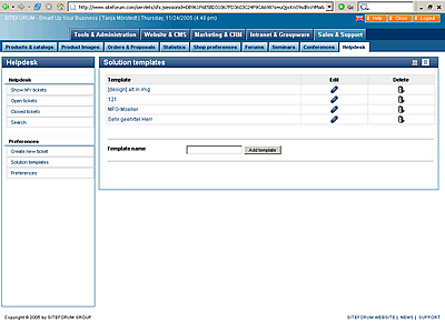 SITEFORUM Helpdesk